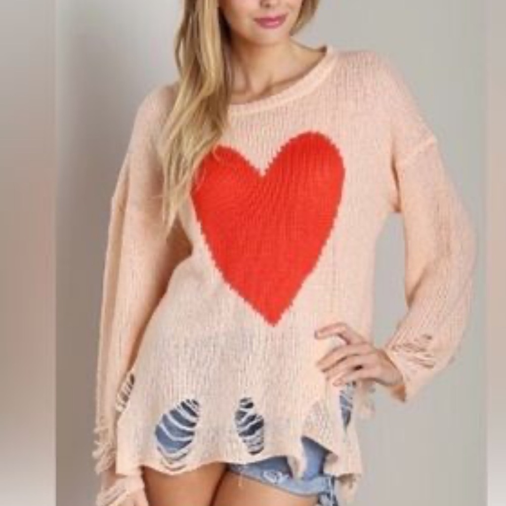 WILDFOX Heart Sweater Longsleeve Women'ss XS